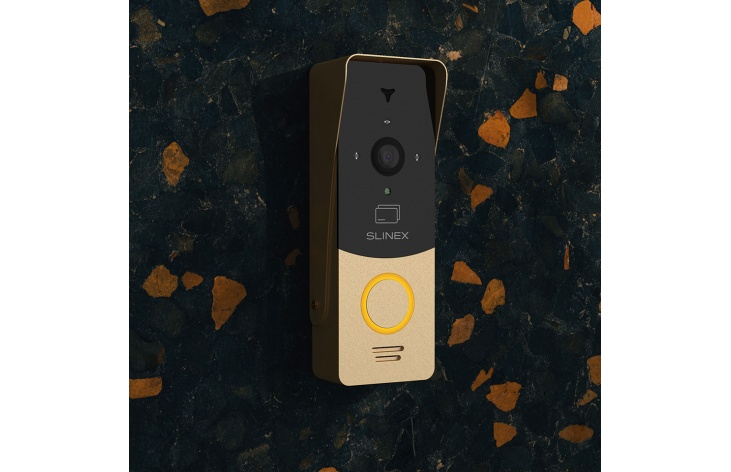 Slinex ML-20CR HD (gold + black) outdoor panel with AHD/CVBS support and ID card reader